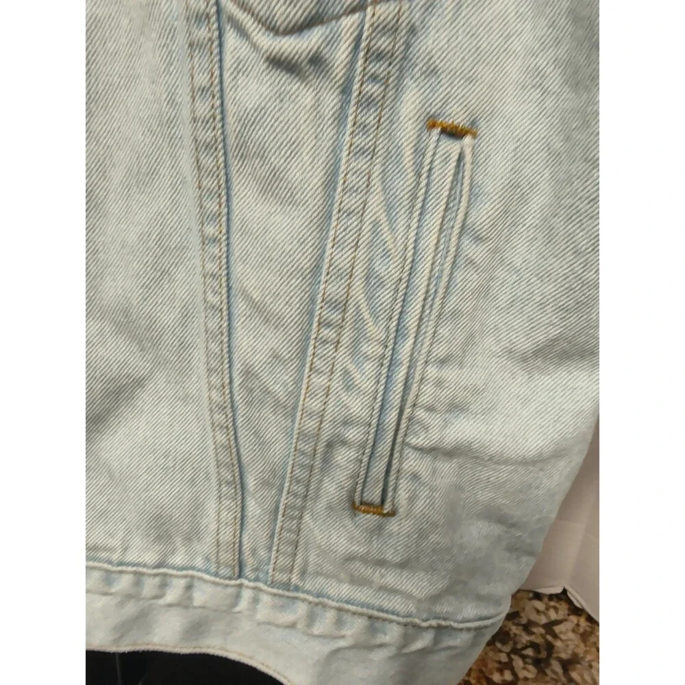 Vintage 1988 LEVI'S 70507 0234 Jean Jacket Size L USA Trucker Denim Light Blue